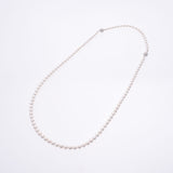Others Long Flower Pearl Necklace Ladies SV Necklace A Rank Used Silgrin
