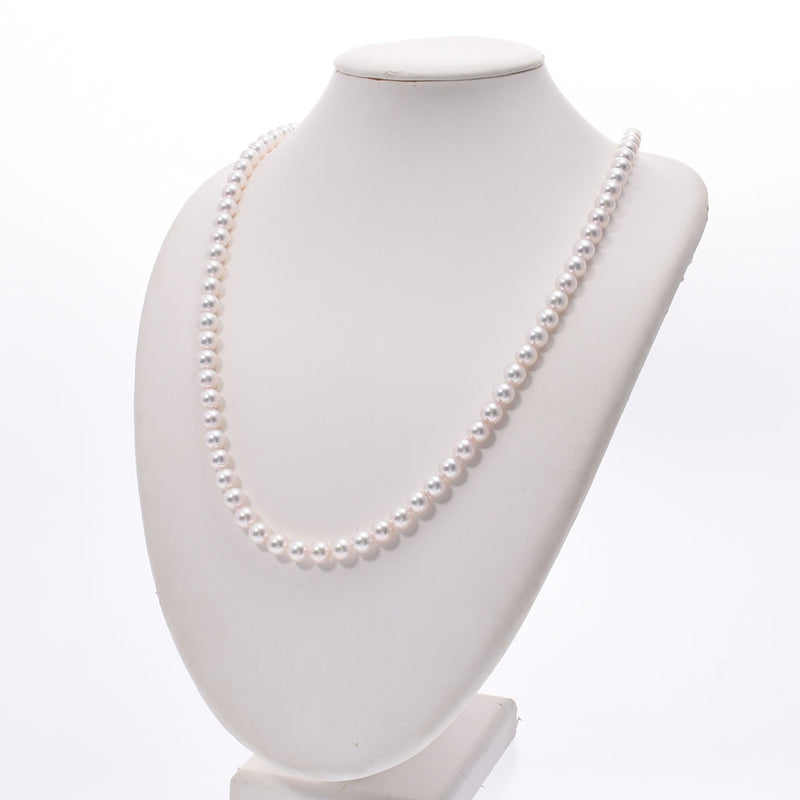 Others Long Flower Pearl Necklace Ladies SV Necklace A Rank Used Silgrin