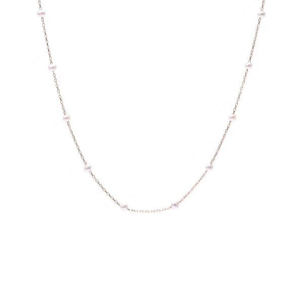 [Summer Selection 30,000 or less] Other Freshwater Pearl Necklace Ladies K18 YG Necklace New Silgrin